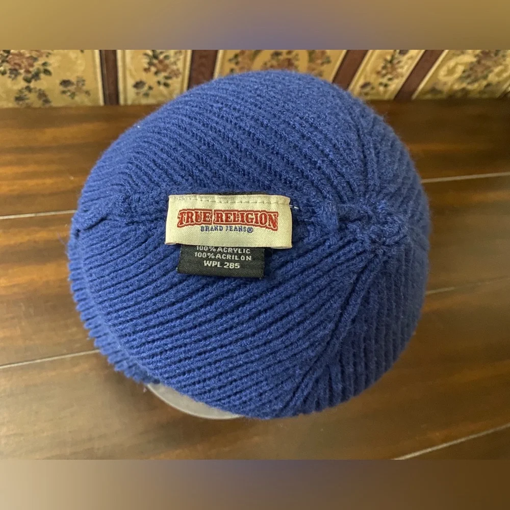 True Religion Blue Beanie OS.